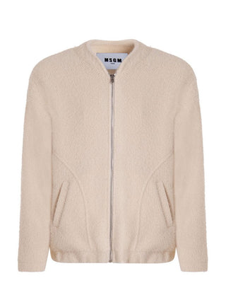 Msgm Giacca bouclé con logo F4MSJUBO261