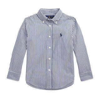 Polo Ralph Lauren Camicia A Righe In Popeline Per Bambino 322862260002