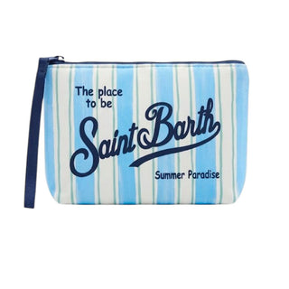Mc2 Saint Barth Pochette Aline In Scuba Con Fantasia A Righe Azzurre ALIN001/00925L