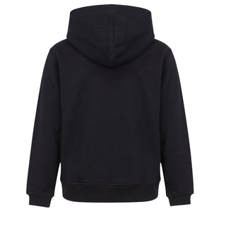 MSGM Felpa Nera Con Cappuccio E Logo F6MSJUHS011/110 Per Bambini