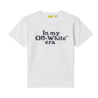 Off-White T-shirt Bianca Con Stampa Per Bambini 44BAA002S26J007100