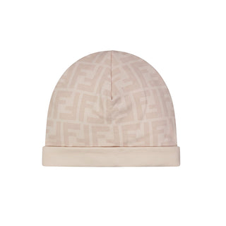Fendi Tutina Beige Con Cappellino E Bavaglino BUK115-AQT8-F19J5 Per Neonati