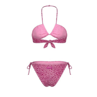 Mc2 Saint Barth Bikini Aryanna Lurex Rosa Con Fantasia Zebrata ARY00002/00079L Per Bambina