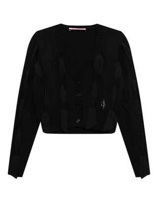 Miss Blumarine Cardgan nero da bambina IF4061-MA51I