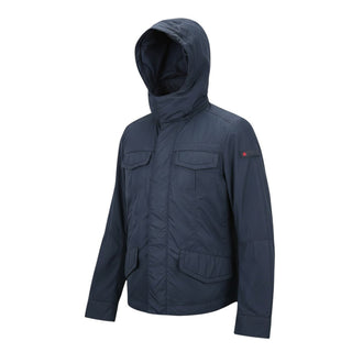 Peuterey Giacca In Nylon Blu Con Logo PKK0700