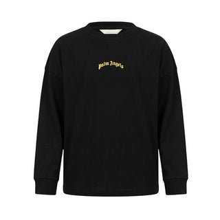 Palm Angels T-shirt Nera A Maniche Lunghe F6PAJBTH141/110 Per Bambini