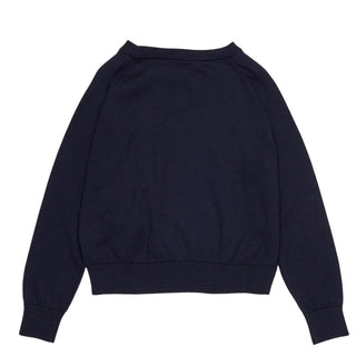 Max&Co. Maglia girocollo blu in cotone con logo MX0295-MX00X-MX854