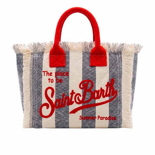 Mc2 Saint Barth Borsa Colette In Canvas A Righe Con Logo COL0001/02632L