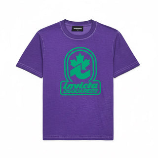 Dsquared2 T-shirt in jersey a maniche corte con stampa DQ2924-D0AD3