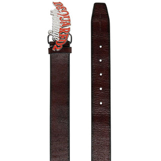 Dsquared2 Cintura In Pelle Marrone Heritage DQ3544-D0AGF-DQ11 Per Bambino