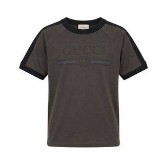 Gucci T-shirt Grigia A Maniche Corte 864634-XJHW6-1073 Per Bambini