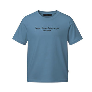Daniele Alessandrini T-shirt Azzurra A Maniche Corte Per Bambino 1296M00364AJ