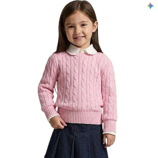 Polo Ralph Lauren Maglia Rosa A Trecce 312901316010 Per Bambina