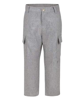 Eleventy Pantaloni cargo grigi in fresco lana da bambino EV6P20-I0172