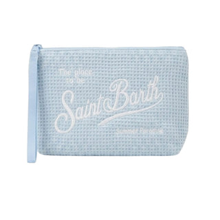 Mc2 Saint Barth Pochette Aline In Cotone Celeste Effetto Waffle ALI0050/01267L