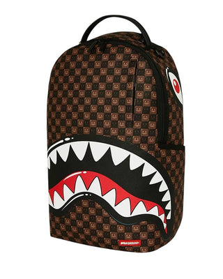 SPRAYGROUND Zaino SHARKS IN PARIS WTF BUBBLE BROWN CHECK 910B8634NSZ