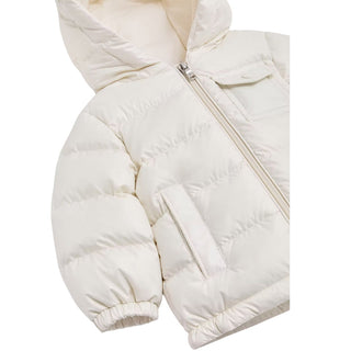 Moncler Giubbino Mesles Avorio Con Cappuccio L29511A00031-034 Per Neonato