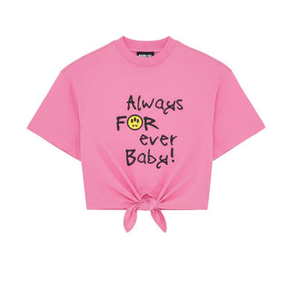 Barrow T-shirt Rosa A Maniche Corte Con Stampa S6BKJGTH140-311