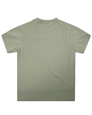 Palm Angels T-shirt verde in jersey con logo PBAA011F25JER0015610