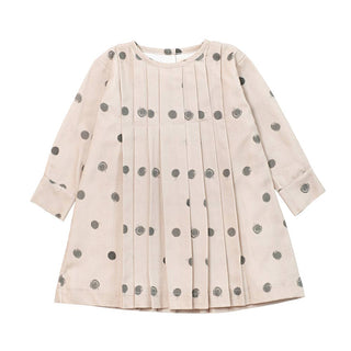 Maperò Vestina beige a pois da neonata M32221