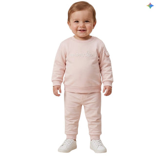 Moncler Tuta In Cotone Rosa L29518M0002-529 Per Neonata