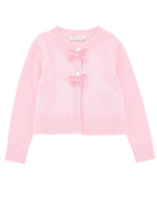 Monnalisa Cardigan in lana con fiocchi 39D803