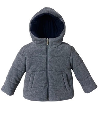 Il Gufo Giubbino grigio in panno con cappuccio A19GM317M0079