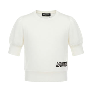 Dsquared2 T-shirt In Maglia Con Logo DQ3241-D0ACT-DQ100