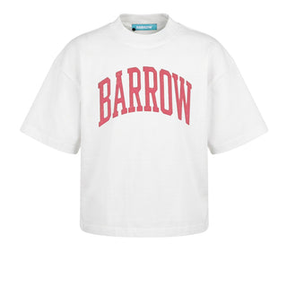 Barrow T-shirt Cropped Bianca F6BWWOTH105-002 Per Donna