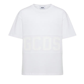 GCDS T-shirt Bianca Con Logo Z0MLQC109J101/100A Unisex