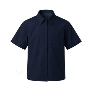 Nine:inthe:morning Camicia Blu Navy In Popeline Per Bambino 9JS26-JCIS01