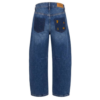 Palm Angels Jeans Relaxed Fit In Denim Blu F6PAJGDP070/126 Per Bambini