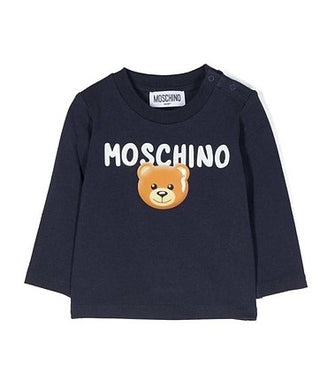 Moschino T-Shirt mit Rundhalsausschnitt und appliziertem Logo MRO00E