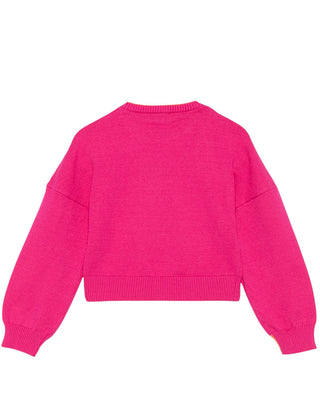 Pinko Maglia fucsia cropped con logo F4PIBGJP108
