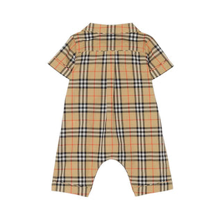 Burberry Pagliaccetto In Popeline Check 8125958 Per Neonato
