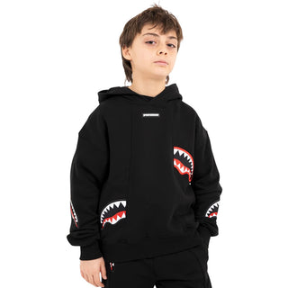 SPRAYGROUND Felpa Nera Con Cappuccio SPY1524G Per Bambini