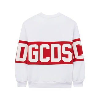GCDS Felpa Girocollo Bianca Con Logo Z0UKQE584F004/100R