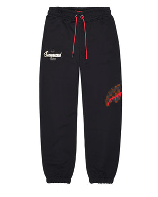 SPRAYGROUND Pantaloni jogger neri in felpa con logo SPY1367G