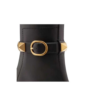 Valentino Garavani Stiefel mit Nietenriemen WW0S0CJ3NK8 mit seitlichem Reißverschluss