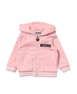Moschino Felpa con zip e cappuccio MUF045