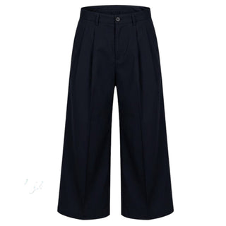 Nine:inthe:morning Pantaloni Blu Navy In Popeline Per Bambina 9JS26-DRA11