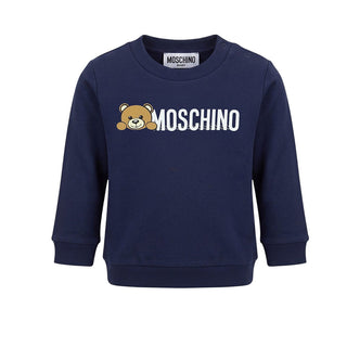 Moschino Crewneck Sweatshirt with Logo and Symbol MOF04Q