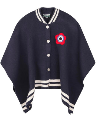 Kenzo Mantella blu con patch logo K60513