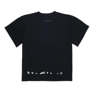 MM6 Maison Margiela T-shirt Nera In Jersey Con Numeric Logo M60986-MM02Y-M6900