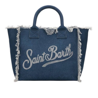 Mc2 Saint Barth Borsa Vanity In Denim Indigo Con Strass VANI001/07486L
