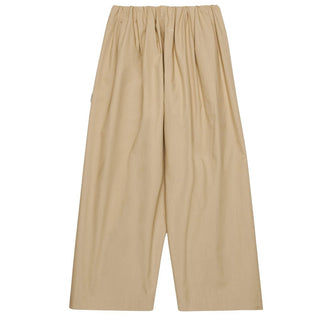 MM6 Maison Margiela Pantaloni plissettati beige in cotone M60734-MM05H