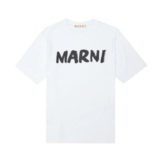 Marni T-shirt in jersey con logo frontale M00808-M00HZ