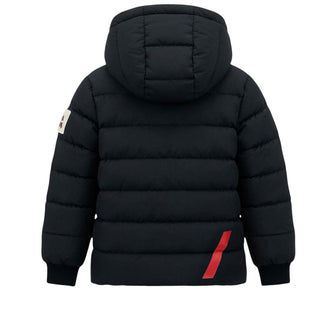 After Label Piumino Nero Trapuntato Con Cappuccio 3441O00037/1 Per Bambina