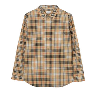 Burberry Camicia In Cotone Check 8127758 Per Donna