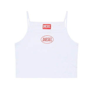 Diesel Canotta bianca in jersey con logo frontale J02584-0GRAI-K100